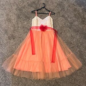 Unique Vintage Peaches and Cream Barbie Dress